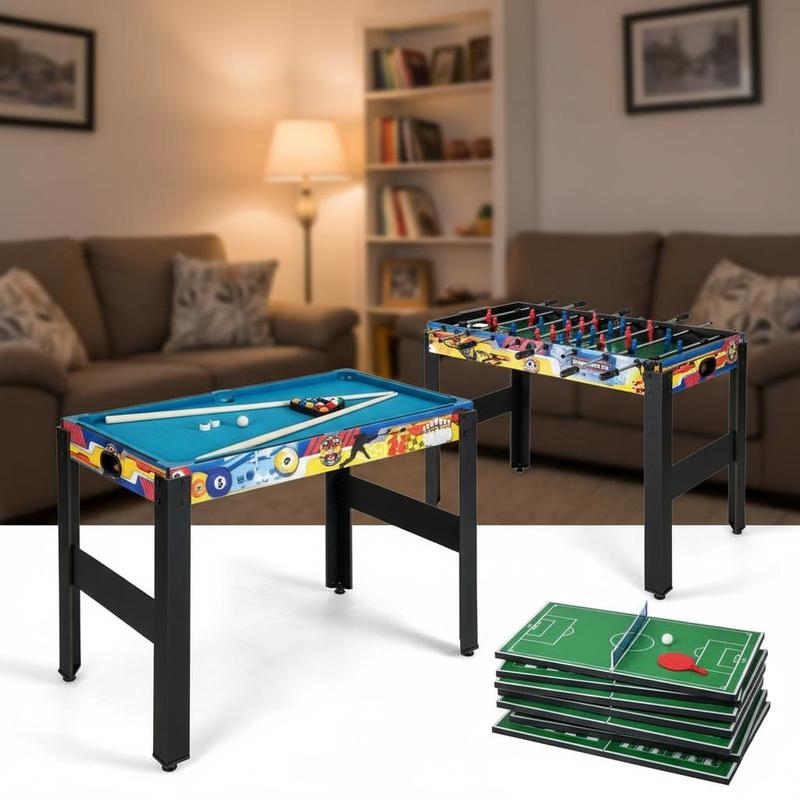 Air Hockey Table - 12-in-1 Combo Game Table Set with