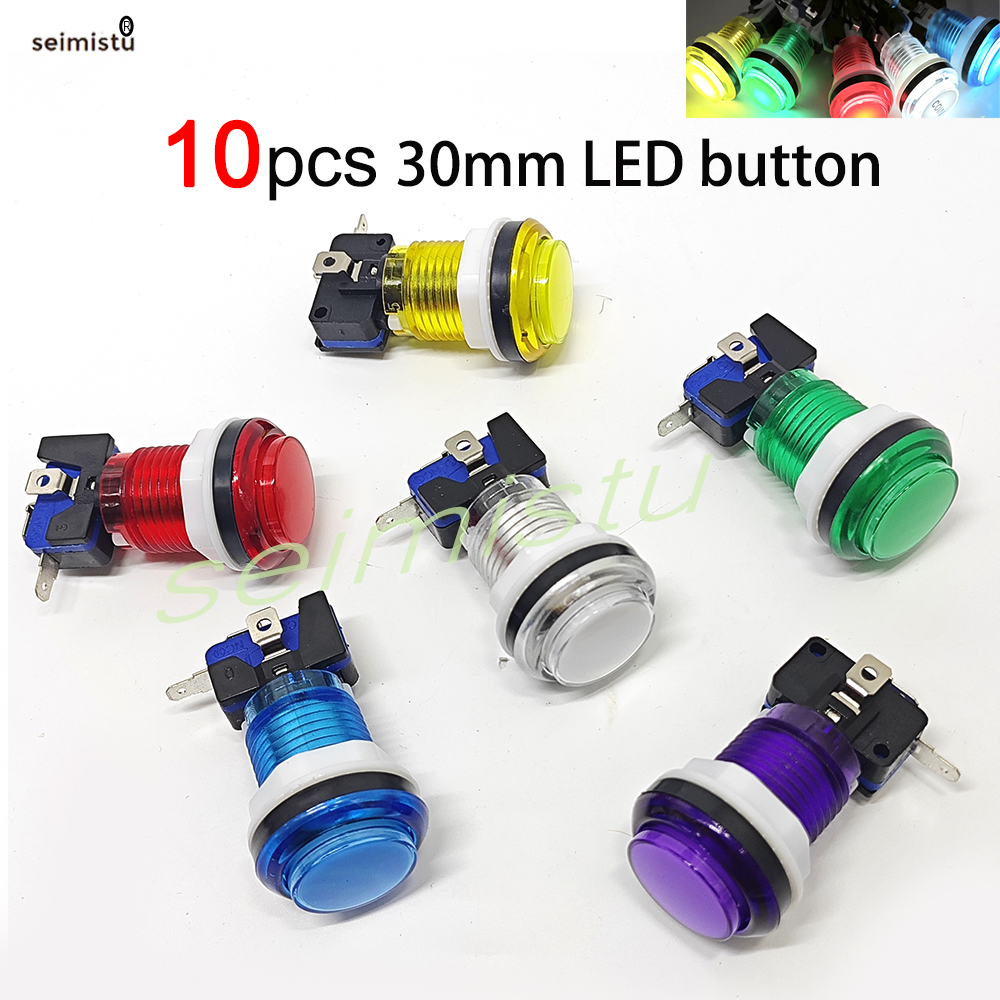 10 pcs LED Arcade Game Push Bu - Arcade Button Pcb recension och pris