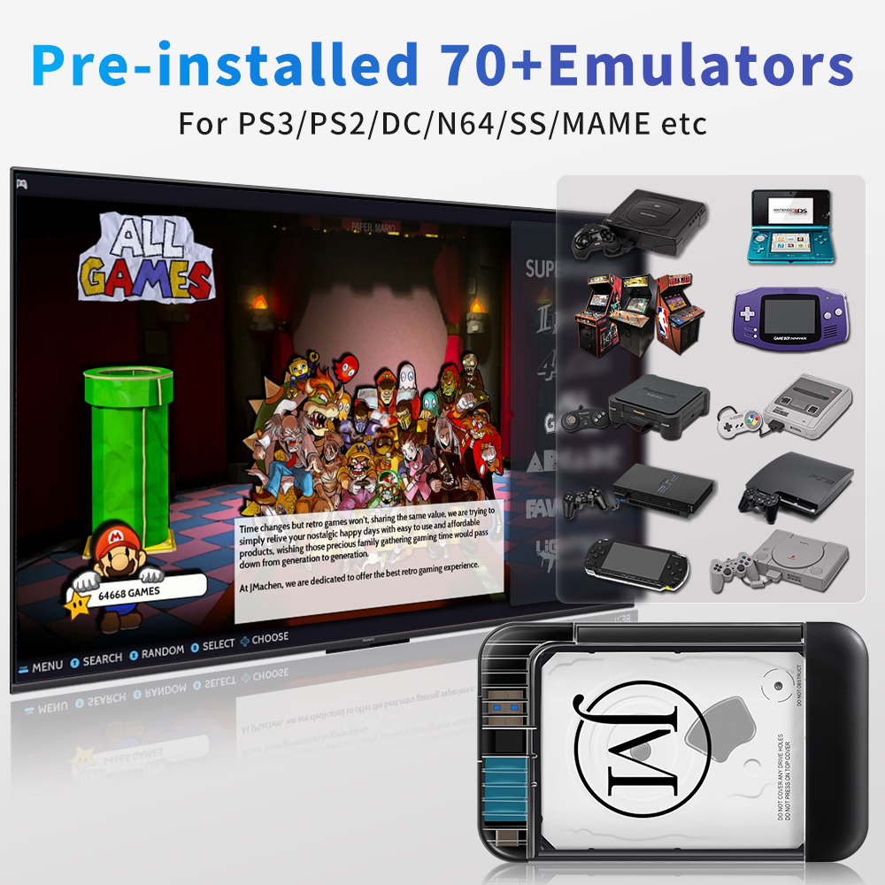 RETROBAT Portable 500G Gaming  - Arcade X recension och pris