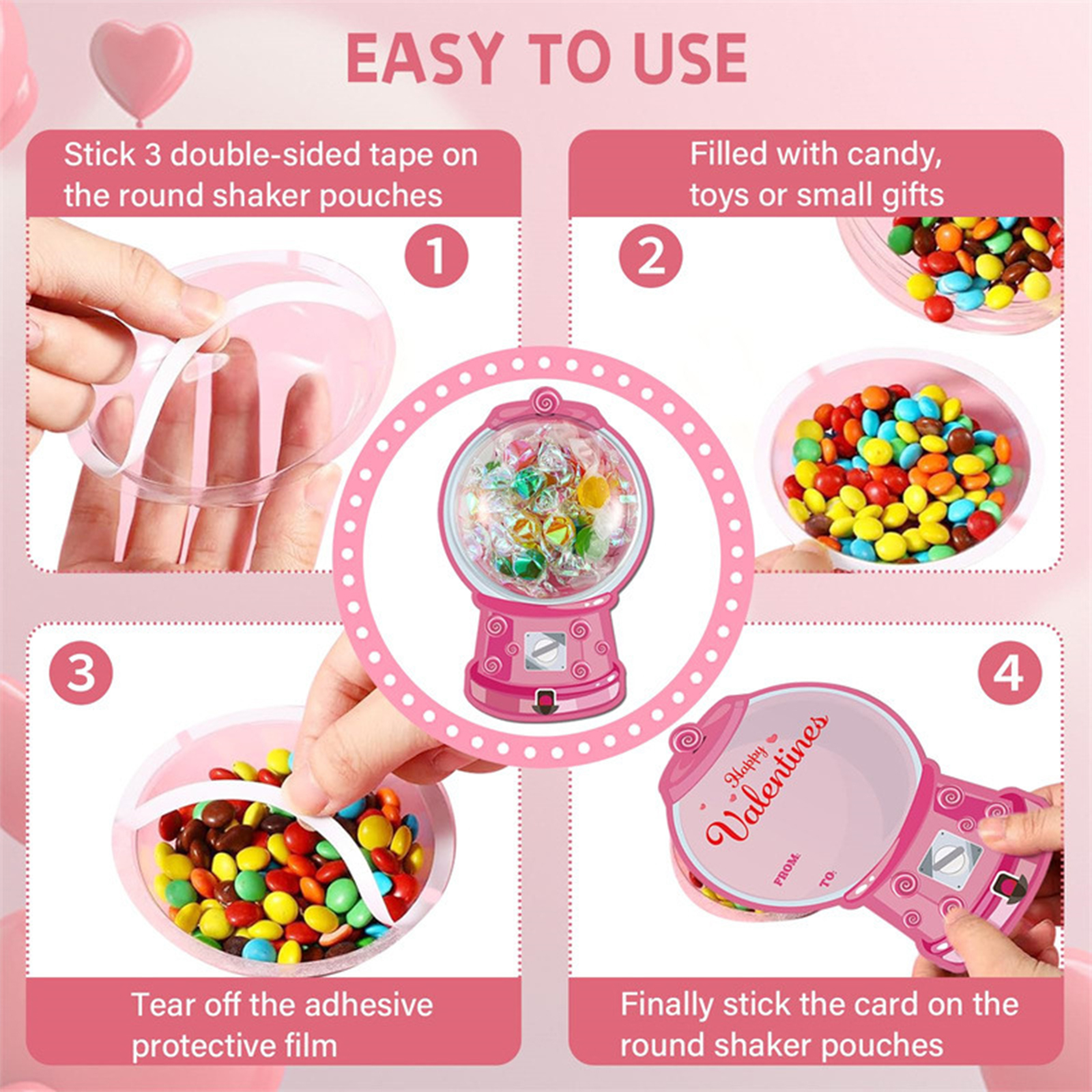 18/36Pack Kids Valentines Day  - Bubble Gum Machine recension och pris